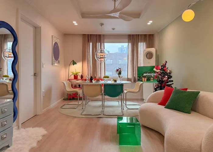 Pop 401-gunkuk Uni St 3min-all New-nearby Seongsu-super Cozy Queenbed3 Supersinglebed1 *